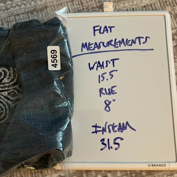 Miss Me Jeans Womens 30 Fleur de Lis Embellished Bootcut Distressed Denim - Picture 11 of 11